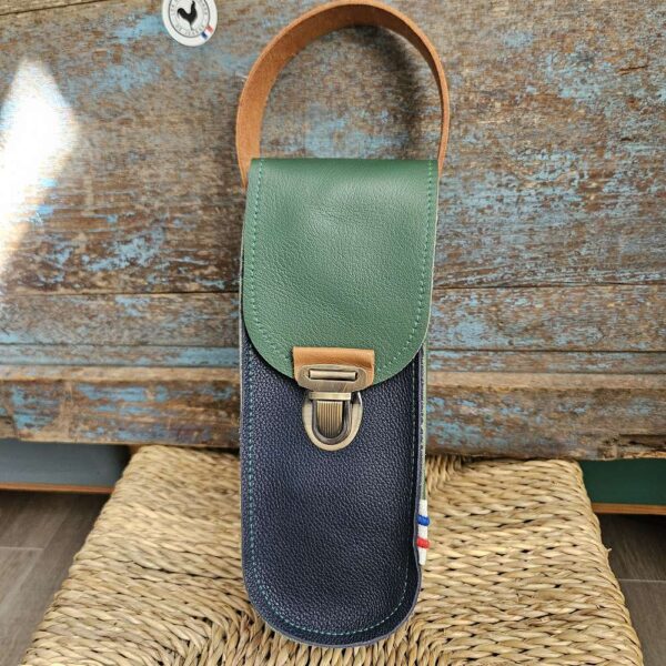 sacoche personnalisable de pétanque lcdjeanne, couillandre en cuir ralph